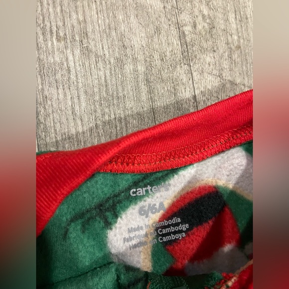 Carters Christmas Pajama Onesie Kids Size 6 - Picture 2 of 2